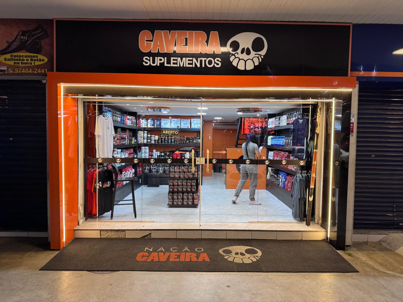 Fachada da Caveira Suplementos em Bangu